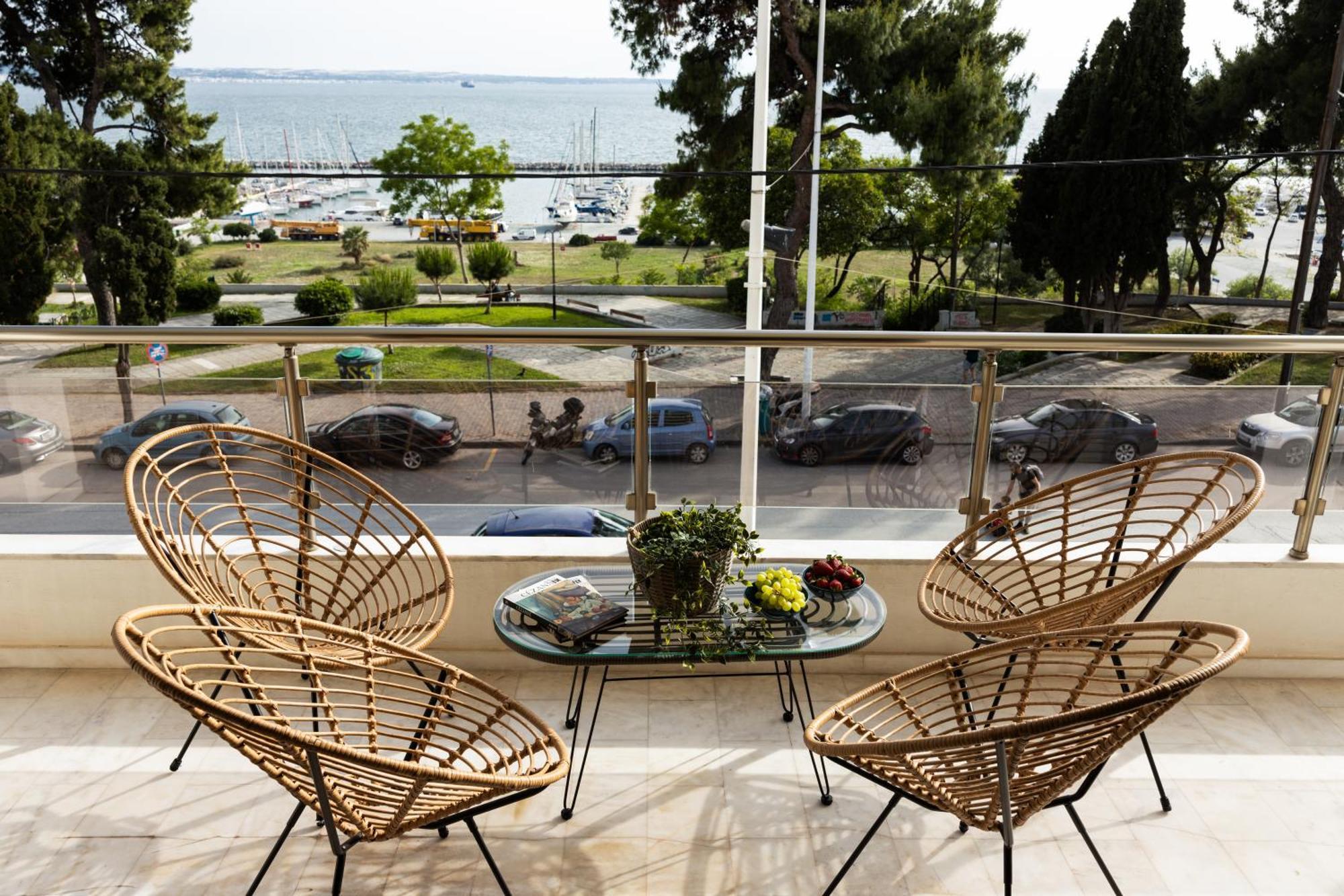 Champagne Sea View Apartment By Binobi! Selanik Dış mekan fotoğraf